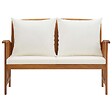 VIDAXL - vidaXL Banc de jardin avec coussins 119 cm Bois solide d'acacia - vignette