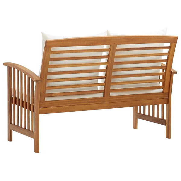 VIDAXL - vidaXL Banc de jardin avec coussins 119 cm Bois solide d'acacia - large