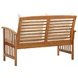 VIDAXL - vidaXL Banc de jardin avec coussins 119 cm Bois solide d'acacia - vignette