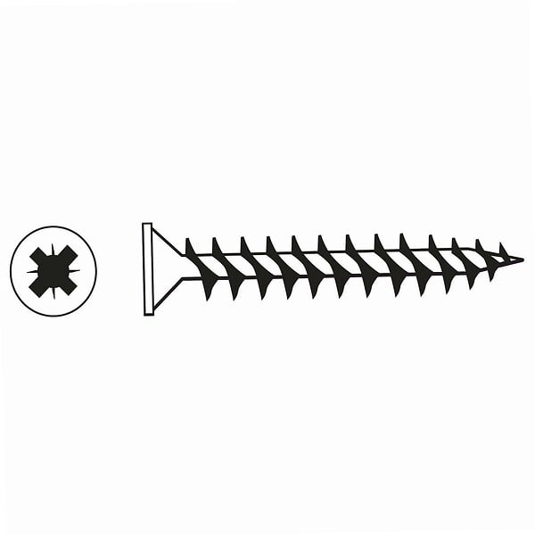 VISSAL - Vis à bois tête fraisée PZ zinguée Viswood filet total 4x16 mm (x100 vis) - large