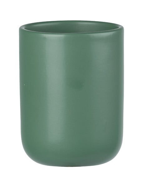 WENKO - Gobelet à dents céramique Olinda - Vert - 250 ml - large