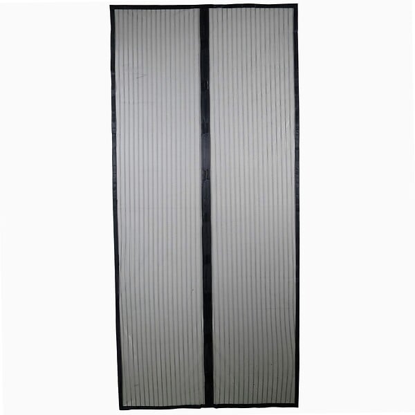 WERKAPRO - Moustiquaire rideau de porte aimantée 215 x 100 cm Noir - large