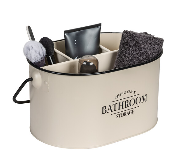 WENKO - Boîte SDB avec poignée Uri ovale beige - large