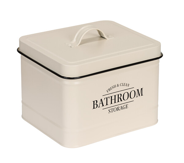 WENKO - Boîte SDB avec couvercle Uri beige - large