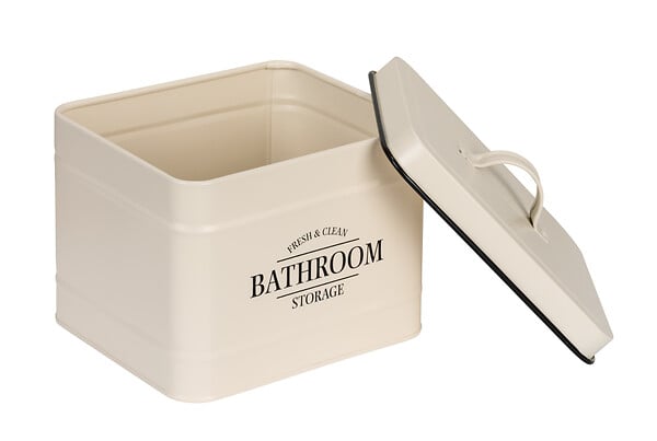 WENKO - Boîte SDB avec couvercle Uri beige - large