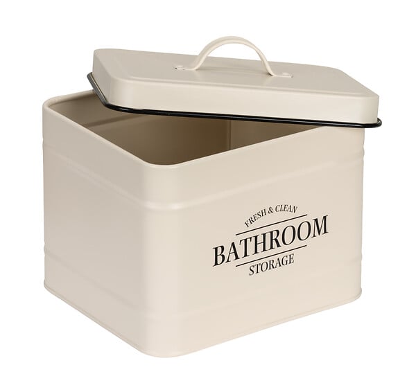WENKO - Boîte SDB avec couvercle Uri beige - large