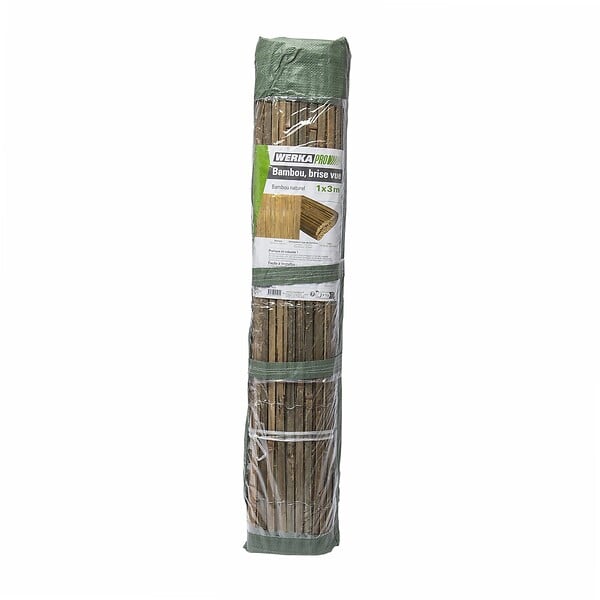 WERKAPRO - Bambou brise vue naturel  1,5 x 3m - large