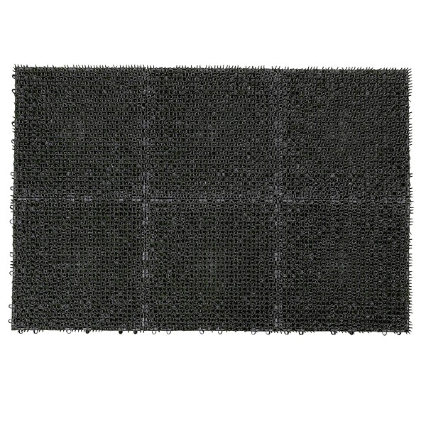 WERKAPRO - Dalle grise gazon synthétique 30 x 30 cm  lot de 6 - large