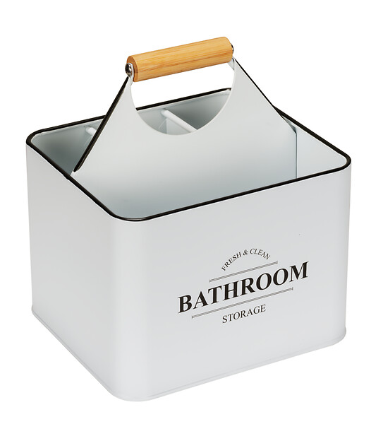 WENKO - Boîte SDB 4 compartiments Pali blanc - large