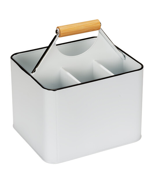 WENKO - Boîte SDB 4 compartiments Pali blanc - large