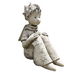 DECORIALE - Petit prince assis avec echarpe h.52cm - vignette