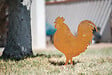 DECORIALE - Coq métal rouille sur socle 41xh46cm - vignette