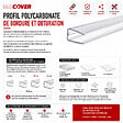 MCCOVER - Profil polycarbonate de bordure et obturation Transparent, ep.4 mm, L.210 cm - vignette