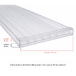 MCCOVER - Profil polycarbonate de bordure et obturation Transparent, ep.4 mm, L.210 cm - vignette
