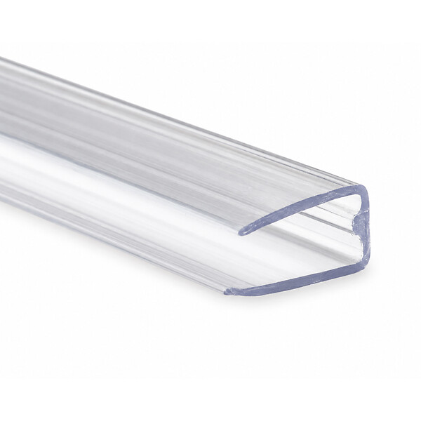 MCCOVER - Profil polycarbonate de bordure et obturation Transparent, ep.4 mm, L.210 cm - large