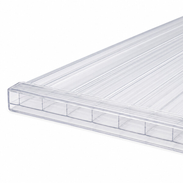 MCCOVER - Profil polycarbonate de bordure et obturation Transparent, ep.6 mm, L.210 cm - large