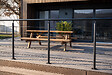 KORDO - Poteau Opalu à plat full black 972 x 43 x 43 mm. - vignette