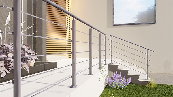 KORDO - Pack 2m prestio gris karako fixation à plat - large