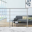 KORDO - Poteau prestio gris karako fixation à plat - vignette