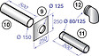 DE DIETRICH - Adaptateur 80/125 mm (MCA) - Blanc- réf : S100465 - DE DIETRICH - vignette