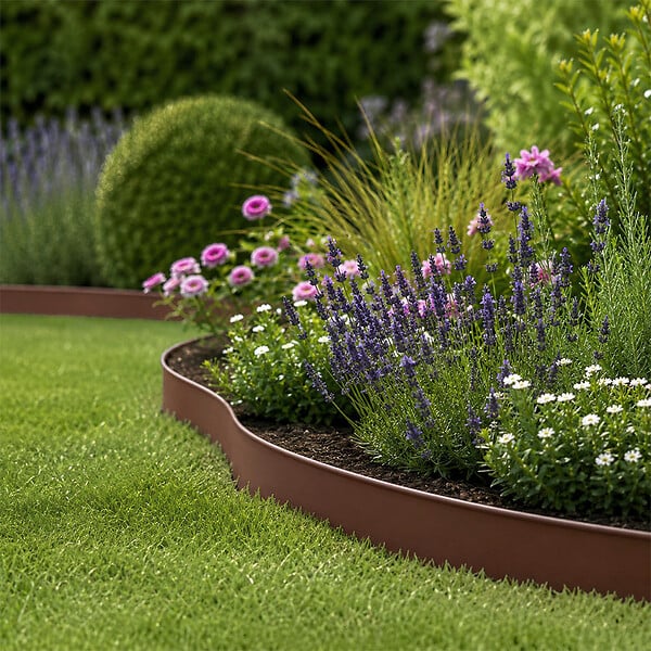 GT GARDEN - Bordure de jardin marron - 12,5 cm x 18 mètres - large
