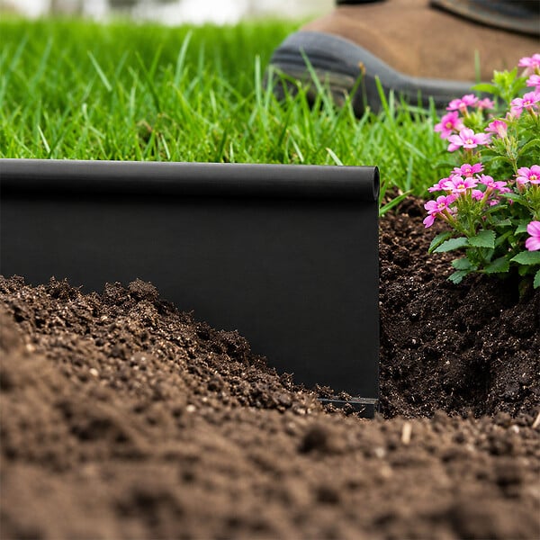 GT GARDEN - Bordure de jardin noire - 12,5 cm x 18 mètres - large