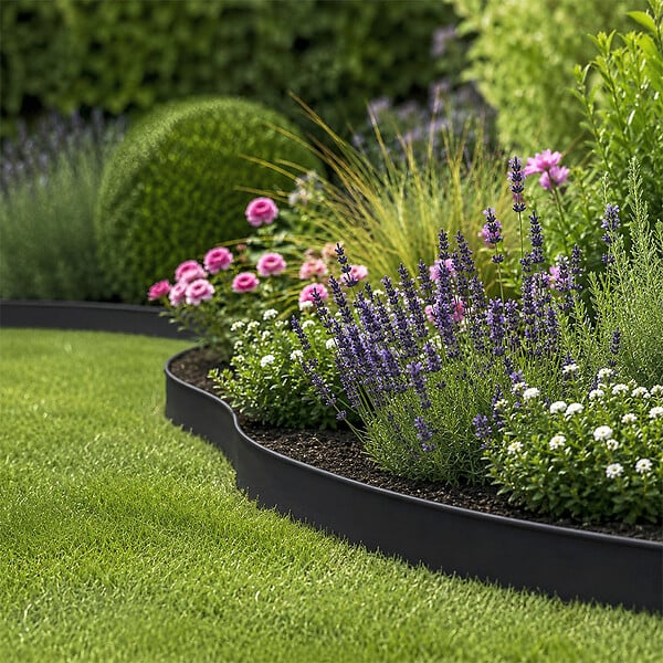 GT GARDEN - Bordure de jardin noire - 12,5 cm x 18 mètres - large