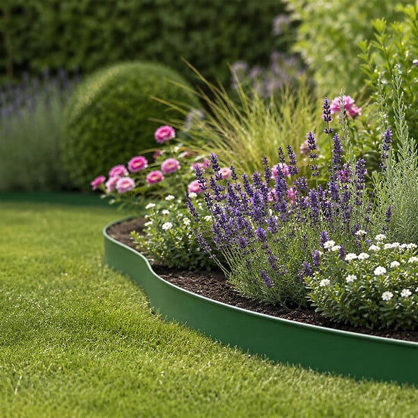 GT GARDEN - Bordure de jardin verte - 12,5 cm x 18 mètres - large