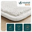 VOUNOT - Tapis de salon poils ras doux antiderapant 160x230cm uni crème - vignette
