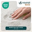 VOUNOT - Tapis de salon poils ras doux antiderapant 160x230cm uni crème - vignette