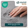 VOUNOT - Tapis de salon poils ras doux antiderapant 120x160cm uni gris - vignette