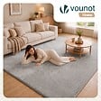 VOUNOT - Tapis de salon poils ras doux antiderapant 200x300cm uni gris - vignette