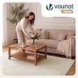 VOUNOT - Tapis de salon poils ras doux antiderapant 140x200cm uni beige - vignette