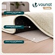 VOUNOT - Tapis de salon poils ras doux antiderapant 140x200cm uni beige - vignette