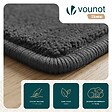 VOUNOT - Tapis de salon poils ras doux antiderapant 240x340cm uni anthracite - vignette