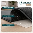 VOUNOT - Tapis de salon poils ras doux antiderapant 240x340cm uni anthracite - vignette