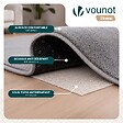 VOUNOT - Tapis de salon poils ras doux antiderapant 80x150cm uni gris - vignette