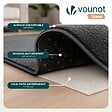 VOUNOT - Tapis de salon poils ras doux antiderapant 200x300cm uni anthracite - vignette
