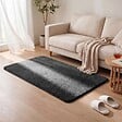 VOUNOT - Tapis de salon poils ras doux antiderapant 80x150cm uni anthracite - vignette