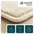 VOUNOT - Tapis de salon poils ras doux antiderapant 80x150cm uni beige - vignette