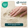 VOUNOT - Tapis de salon poils ras doux antiderapant 80x150cm uni beige - vignette