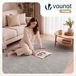 VOUNOT - Tapis de salon poils ras doux antiderapant 160x230cm uni gris - vignette