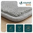 VOUNOT - Tapis de salon poils ras doux antiderapant 160x230cm uni gris - vignette