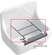 VILLEROY & BOCH - Grille porte-seau O.NOVO - Largeur: 177,5 mm - Longueur: 272 mm - Hauteur: 21 mm - Chromée- réf : 96830000 - VILLEROY ET BOCH - vignette