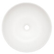 KERRA - Vasque à poser ronde en céramique GRANA blanc mat effet granit Ø41,5 cm - vignette