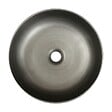 KERRA - Vasque à poser ronde en céramique SILVER gris métal brossé Ø41,5 cm - vignette