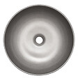 KERRA - Vasque à poser ronde en céramique SILVER gris métal brossé Ø41,5 cm - vignette