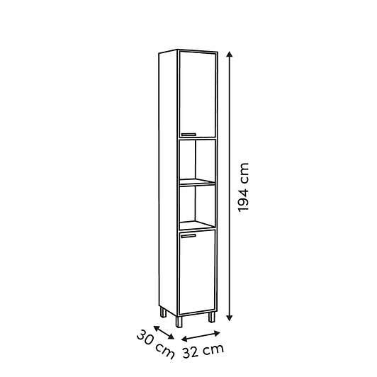 5 FIVE SIMPLY SMART - Colonne 2 portes Come en bois - large