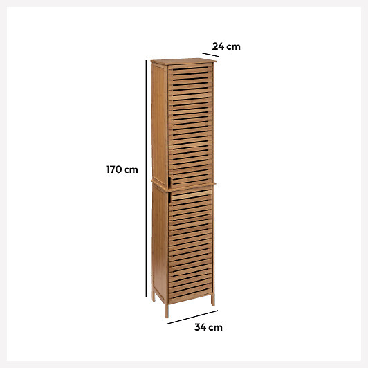 5 FIVE SIMPLY SMART - Colonne 2 portes "Sicela" bambou - large