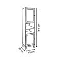 5 FIVE SIMPLY SMART - Colonne 2 portes Cane marron - vignette